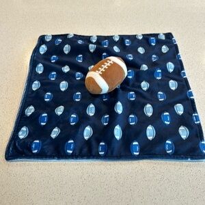 Carter's 2016 Blue Football Plush Security Blanket Baby Lovey Lovie Boys Stuffed
